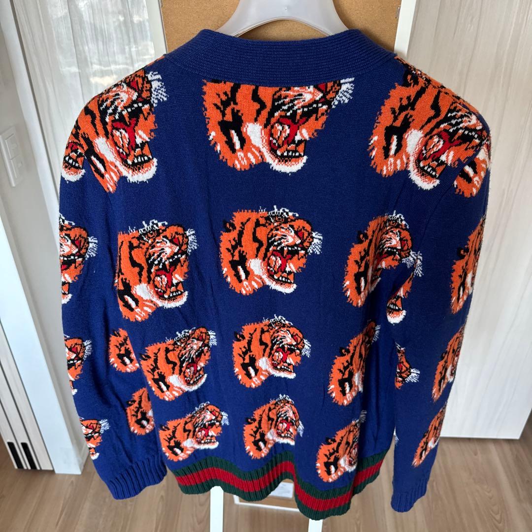 GUCCI トラ柄 カーディガン L