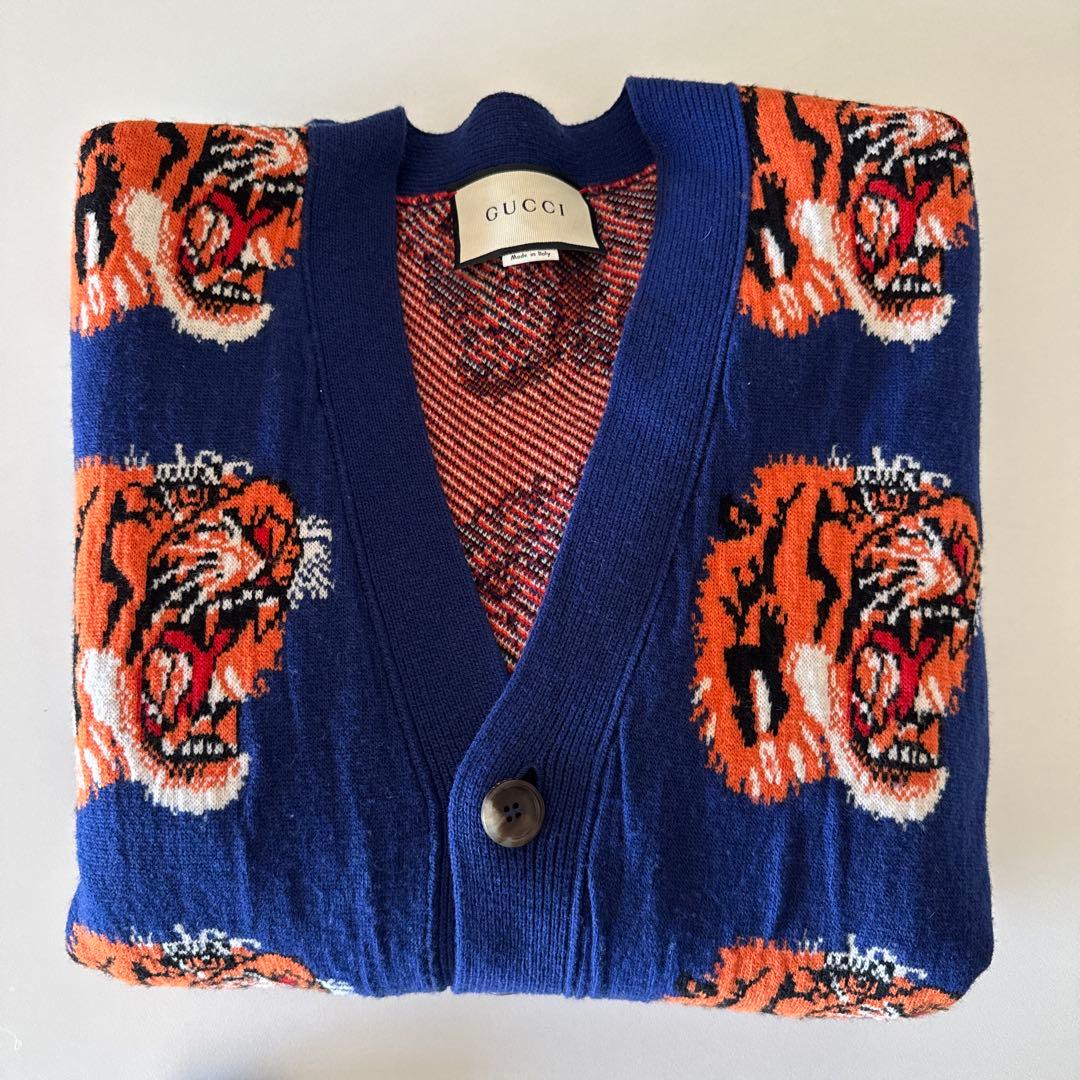 GUCCI トラ柄 カーディガン L