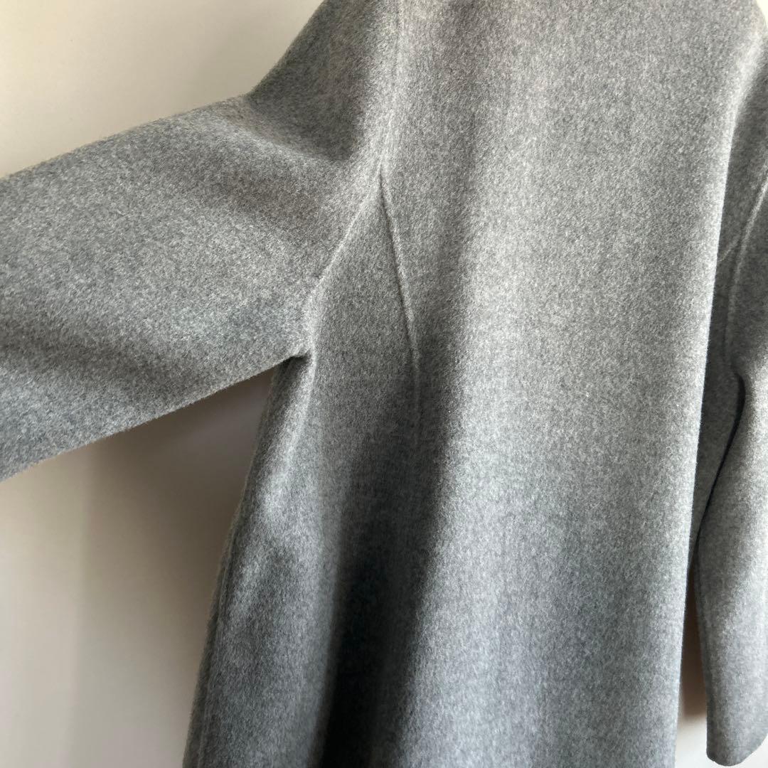 新品　東京ソワール　ノーカラー　ウールコート