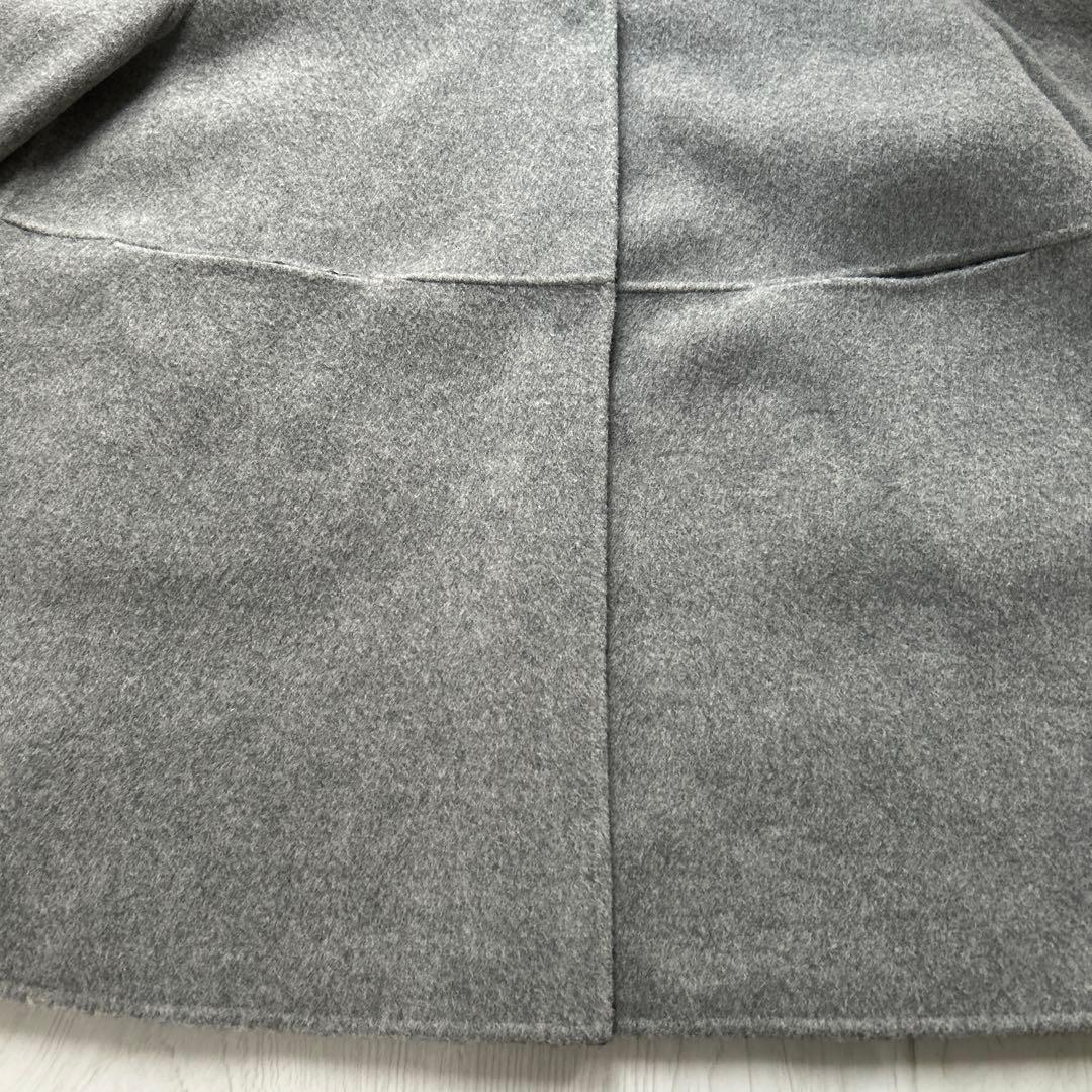 新品　東京ソワール　ノーカラー　ウールコート