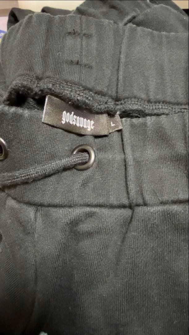 godsavage ブラック パーカー セットアップ