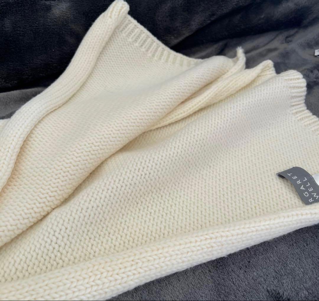 【新品・未使用品】MARGARET HOWELL ショートマフラー　アイボリー