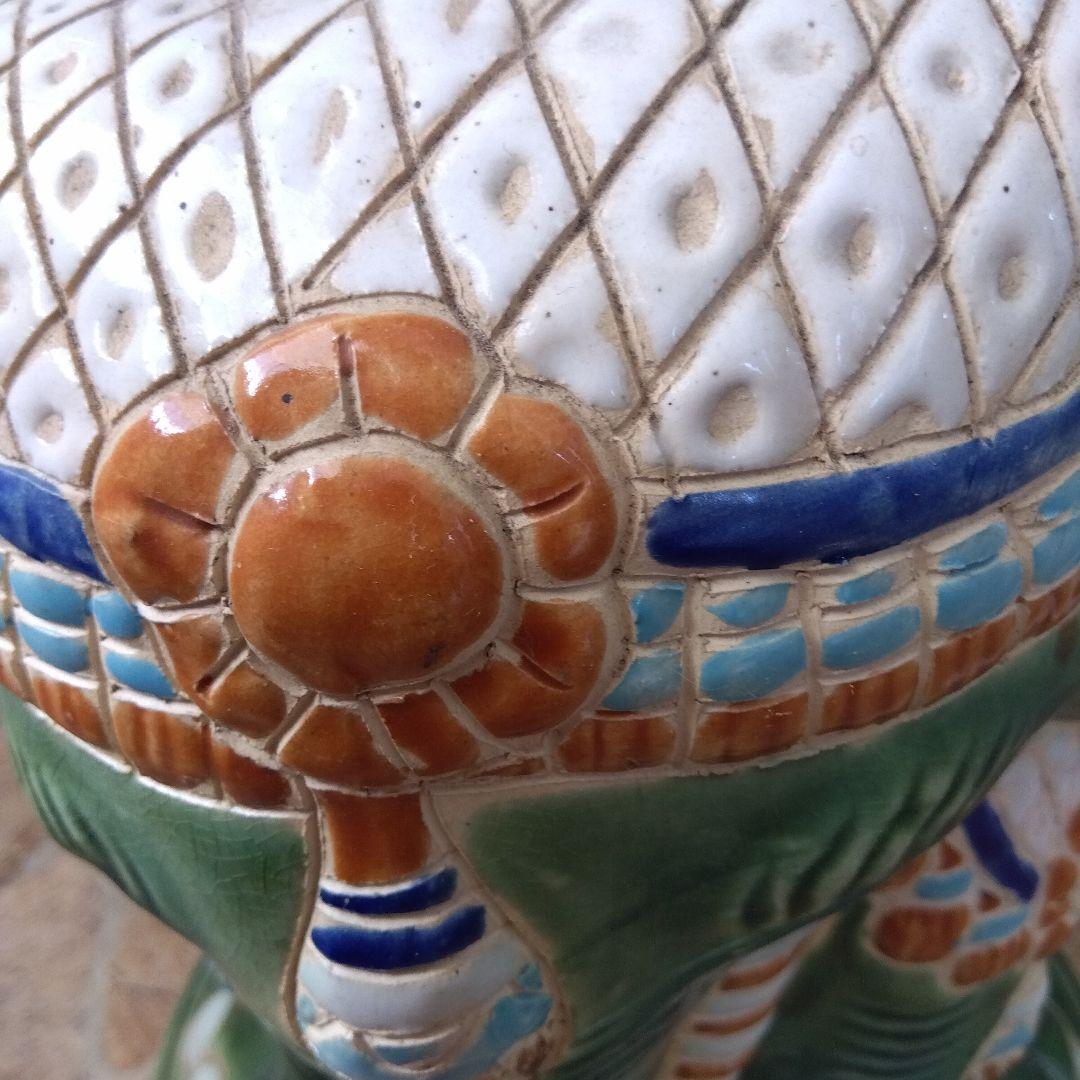 象陶器置き物　花台　フラワースタンド　鉢置き