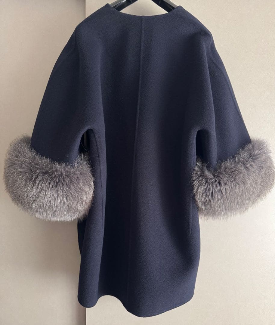 【極美品】DRAWER ビーバーケヌキファージャケット（NAVY）36