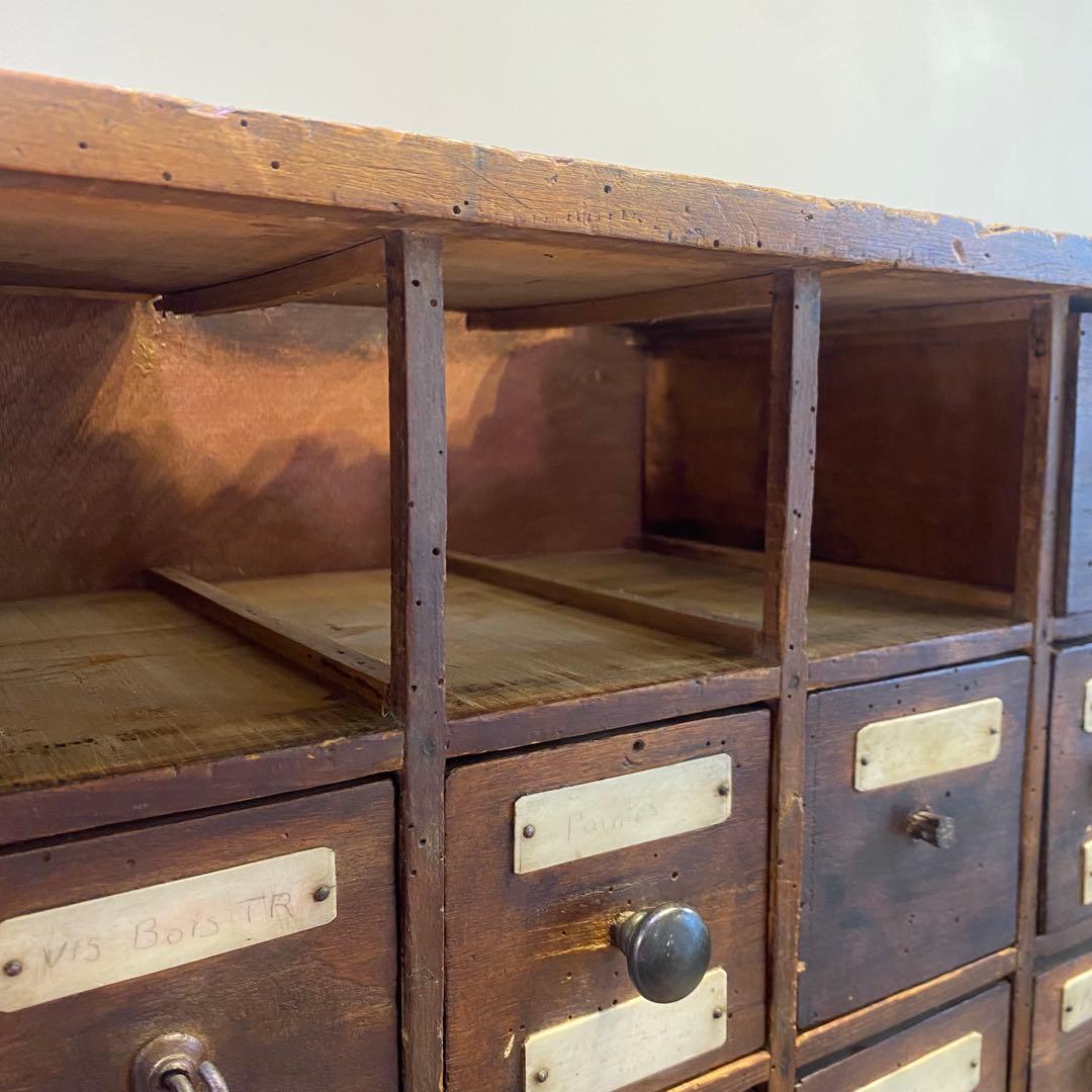 25杯引き出し 靴職人アトリエ アンティーク