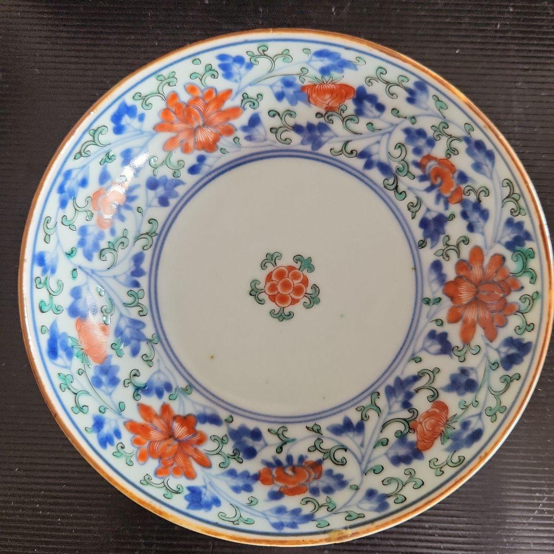 柿右衛門手色絵花唐草文小皿