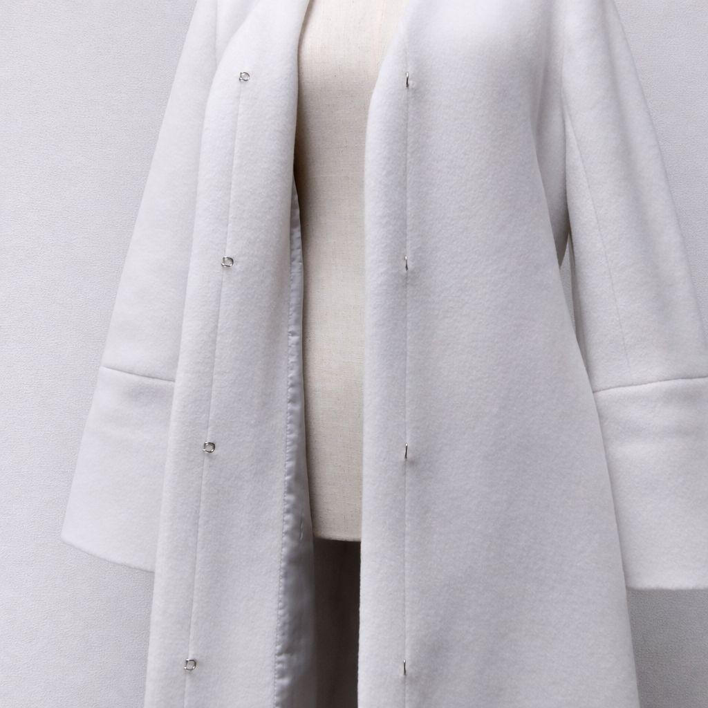 ❄最終価格❄ FRAY I.D MANTECO ノーカラーコート 白 サイズ1