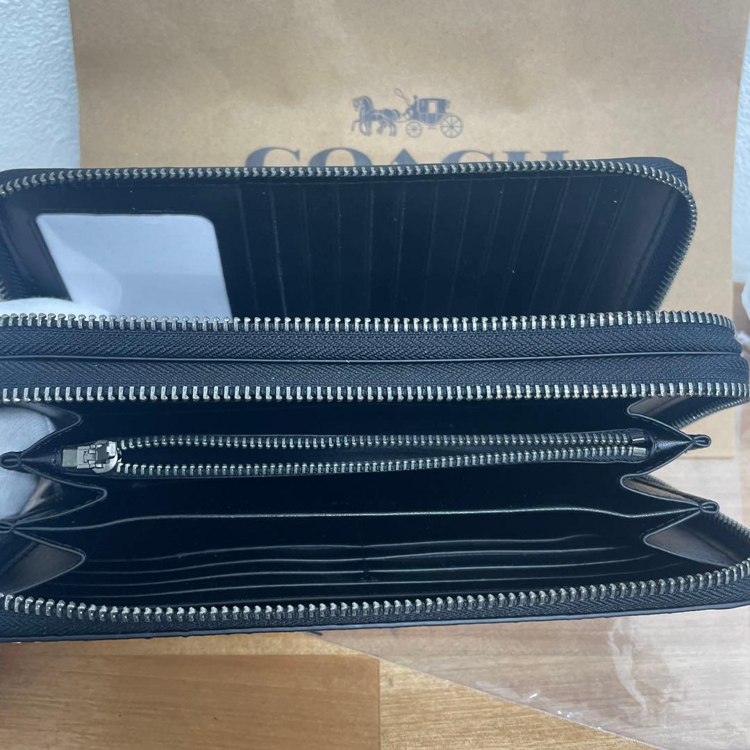COACH ブラック レザー 長財布　コーチ　贈り物