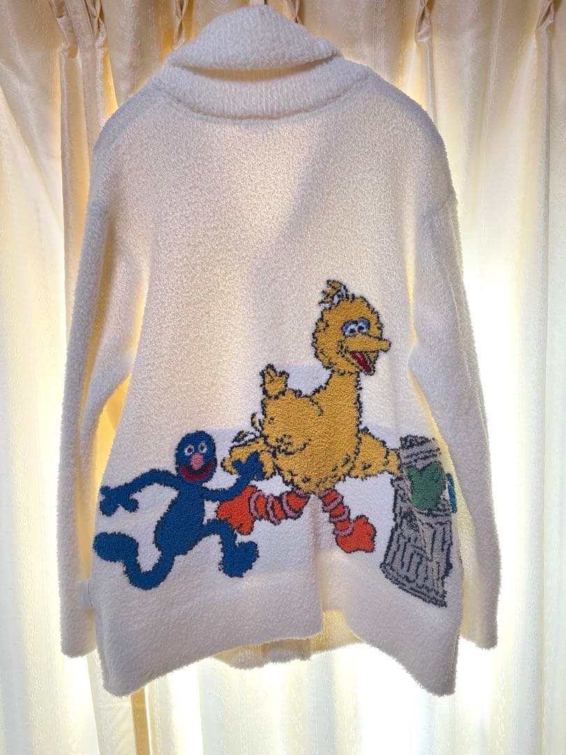 新品　ジェラートピケ セサミストリート ジャガード カーディガン　S〜M