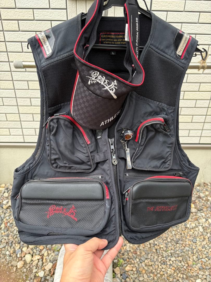 黒鯛工房ATHLETEベスト サンバイザー　ワッペンセット