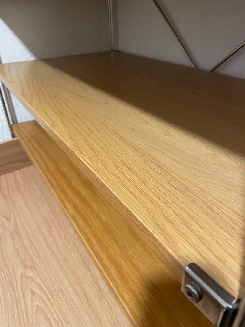 専用出品　 無印良品 ステンレスユニットシェルフ ガラス引き戸1&棚板1&引戸2