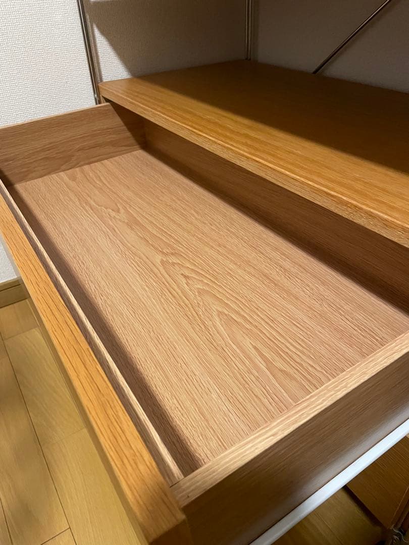 専用出品　 無印良品 ステンレスユニットシェルフ ガラス引き戸1&棚板1&引戸2
