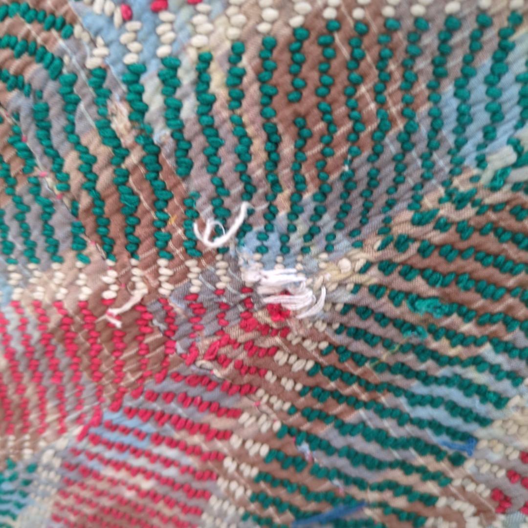 アンティーク ヴィンテージカンタキルト 刺繍 ラグ ロホリカンタ 388