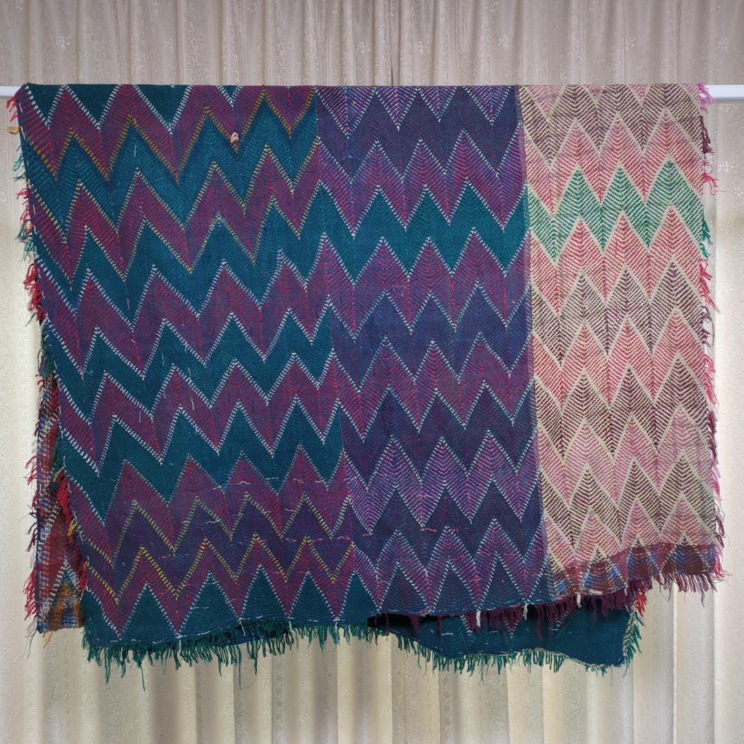 アンティーク ヴィンテージカンタキルト 刺繍 ラグ ロホリカンタ 388