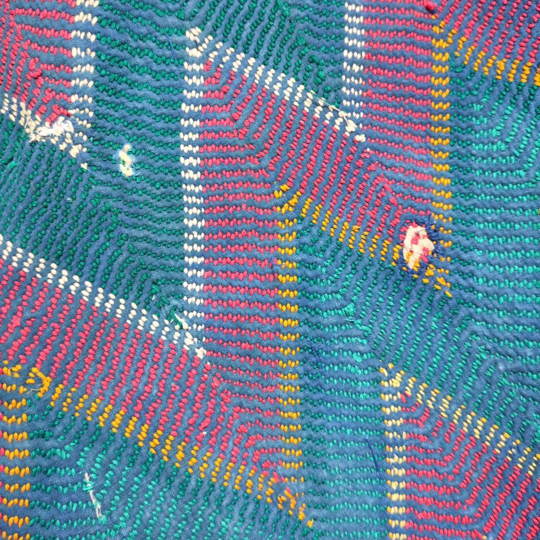 アンティーク ヴィンテージカンタキルト 刺繍 ラグ ロホリカンタ 388