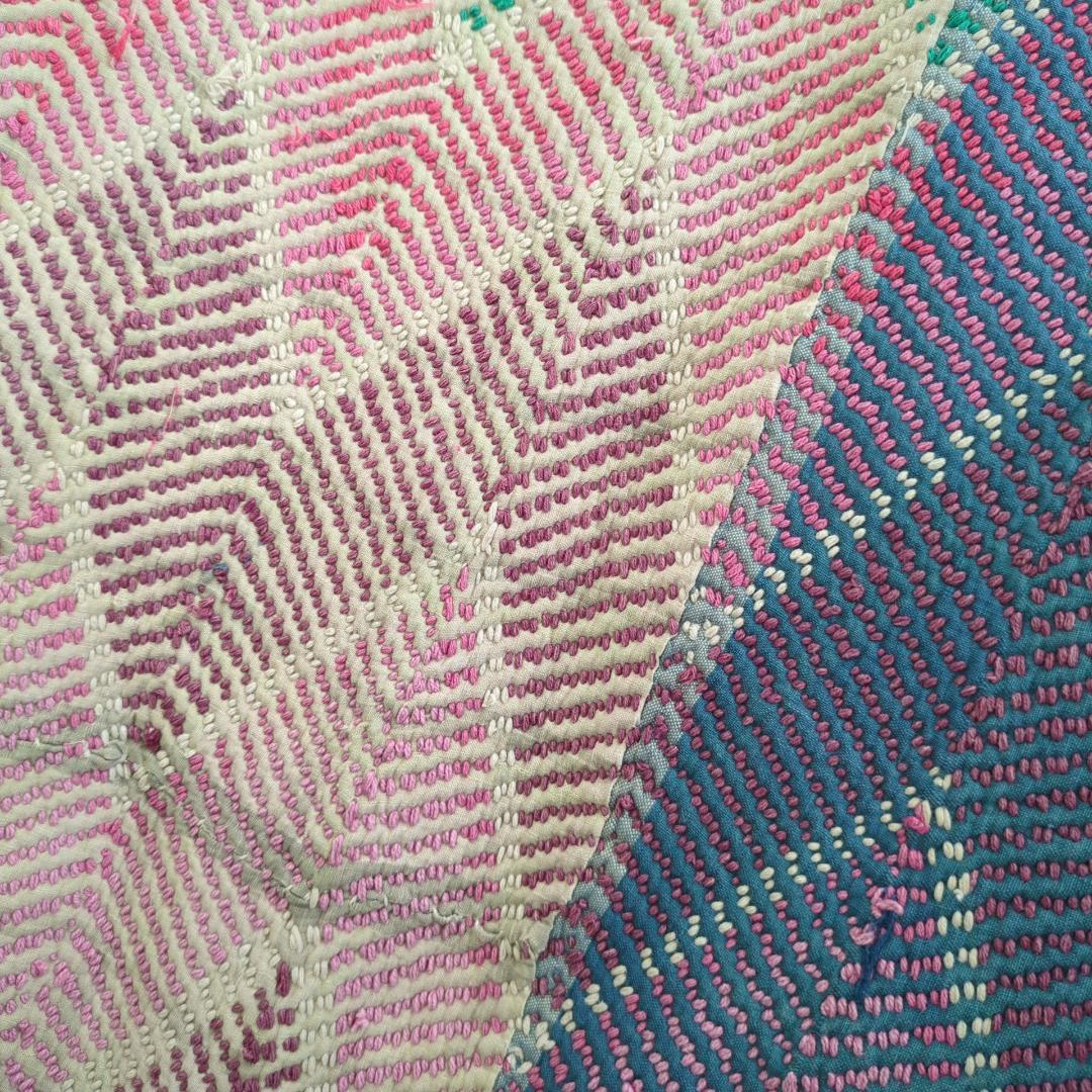 アンティーク ヴィンテージカンタキルト 刺繍 ラグ ロホリカンタ 388