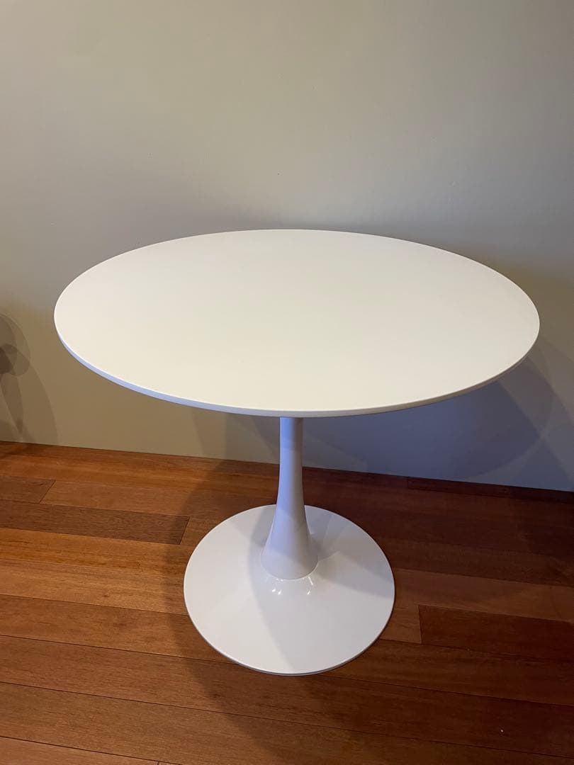 ダイニングテーブル カフェテーブル 丸テーブル 北欧風 ホワイト 幅80cm