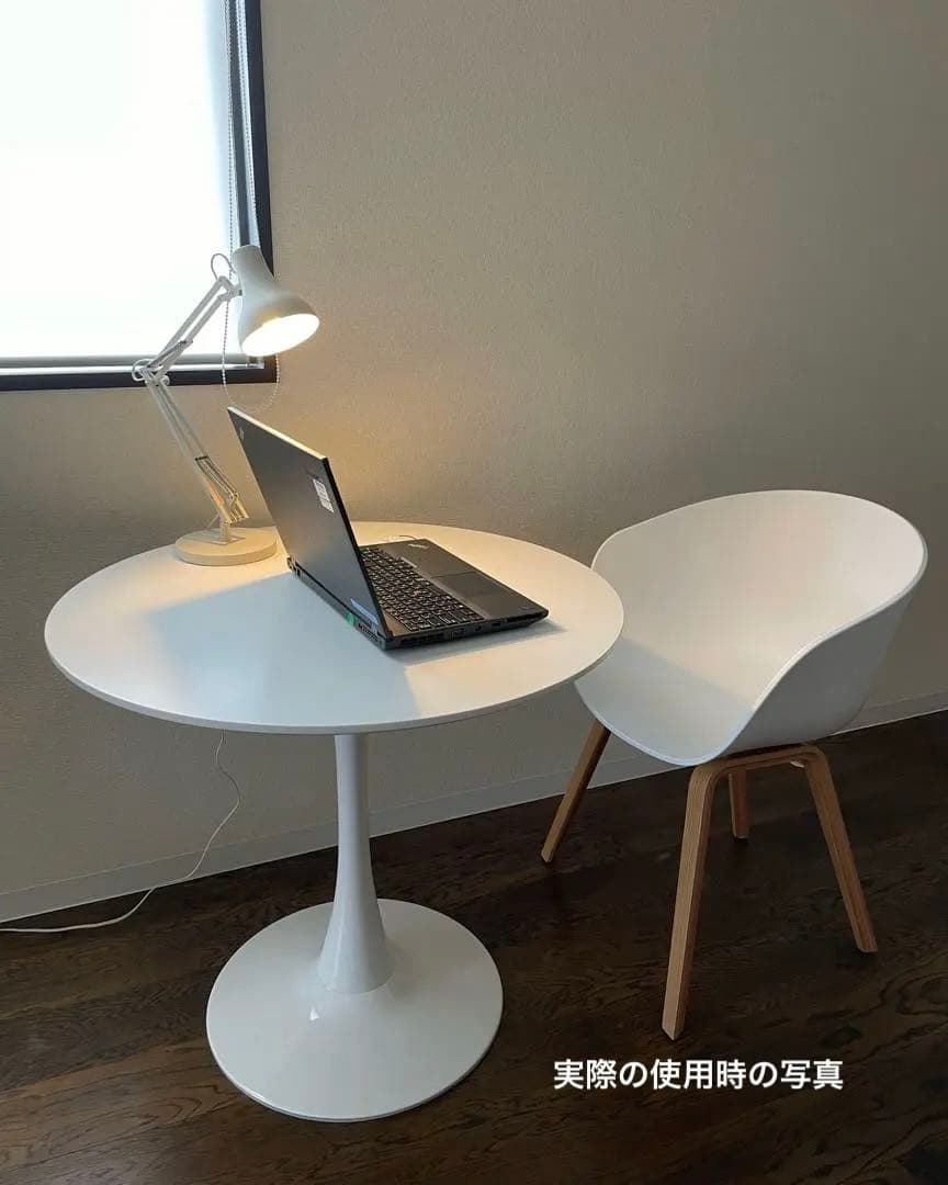 ダイニングテーブル カフェテーブル 丸テーブル 北欧風 ホワイト 幅80cm