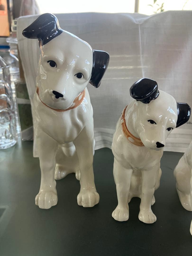 Victor ビクターニッパー 犬置物 6体70〜220mm昭和レトロ