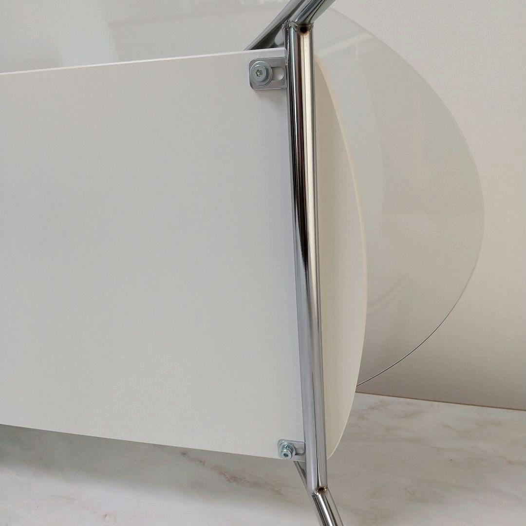 【 美品 】ニトリ 楕円形ガラスセンターテーブル