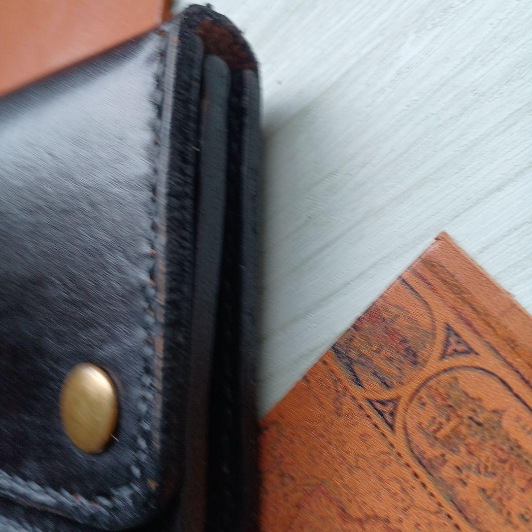 姫路レザー　トラッカーウォレット　ロング　茶芯　ハンドメイド