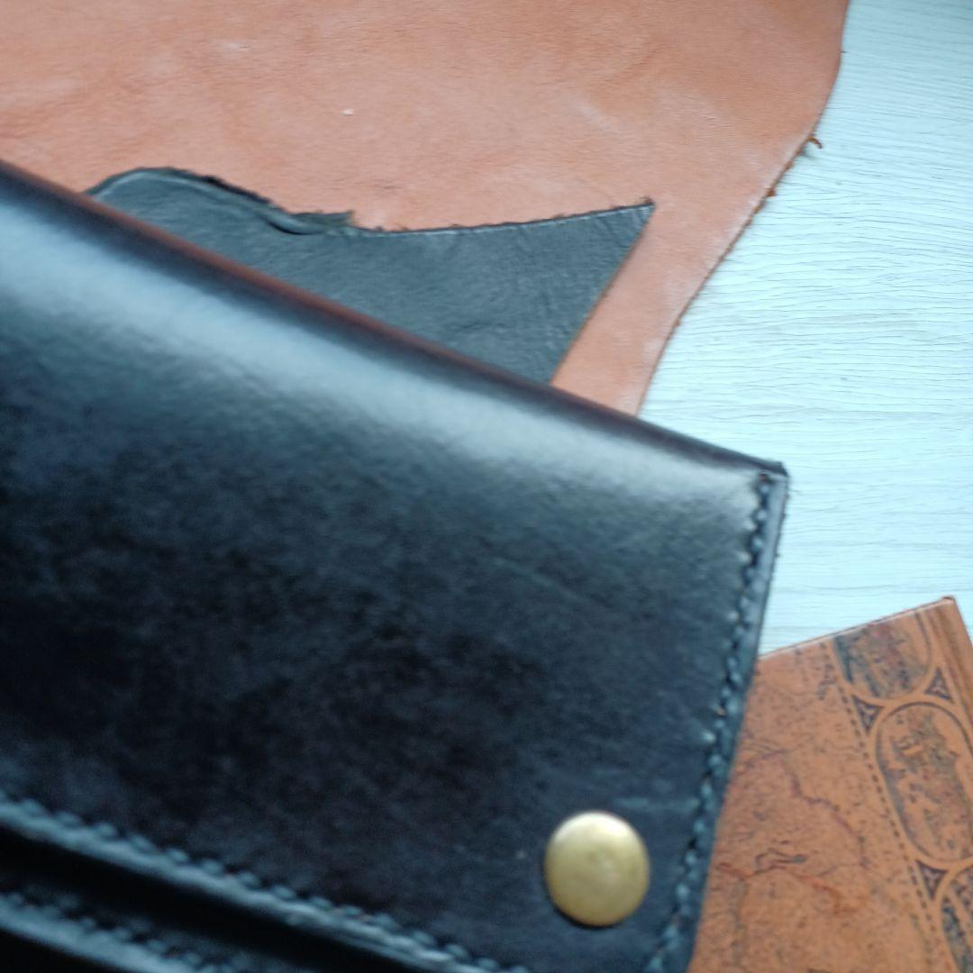 姫路レザー　トラッカーウォレット　ロング　茶芯　ハンドメイド