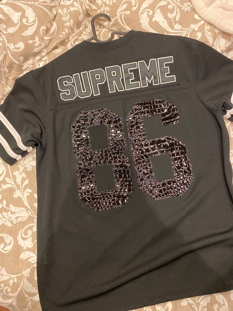 シャツ Supreme Faux Croc Football Jersey Black