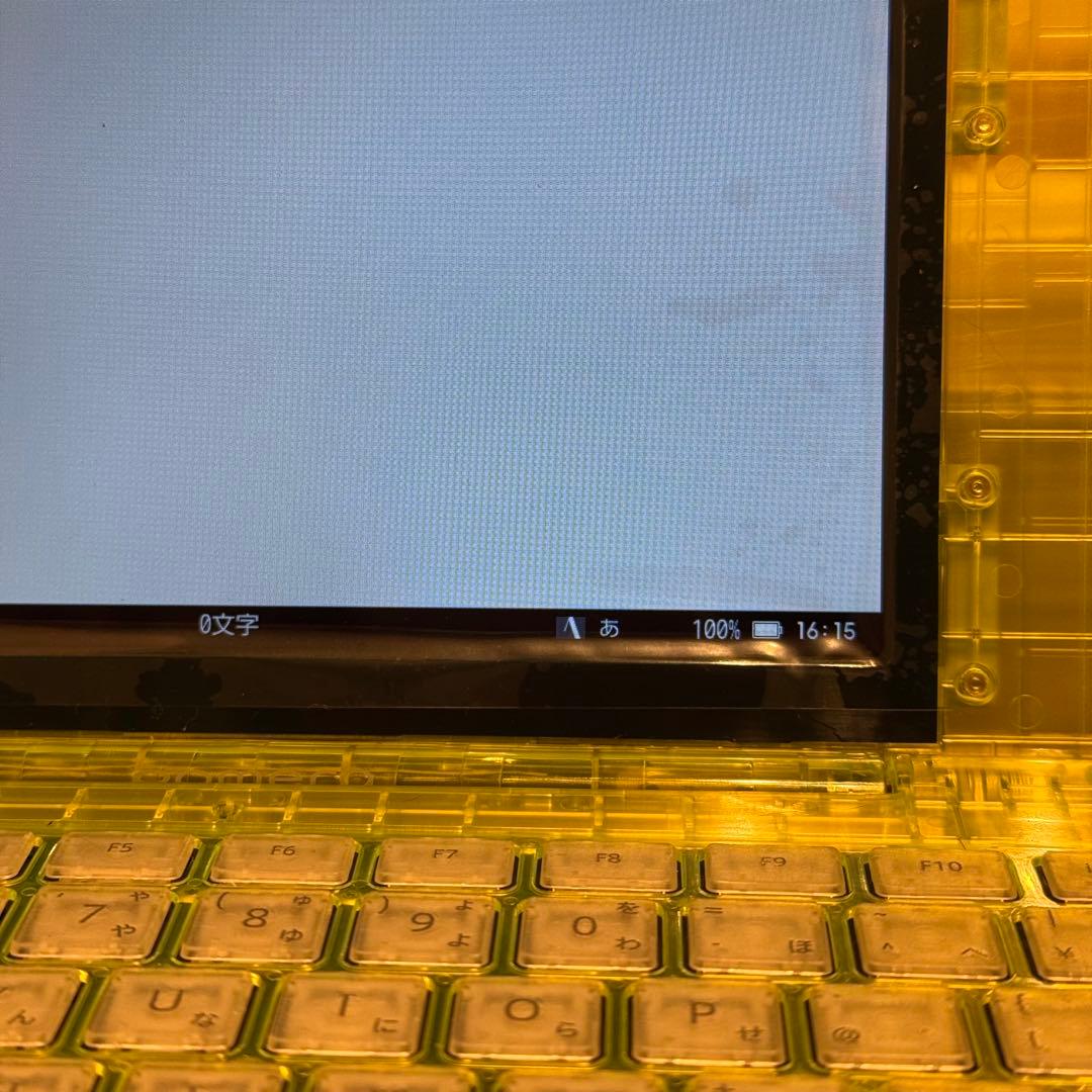 美品 キングジム ポメラ DM250XY Crystal Neon Yellow