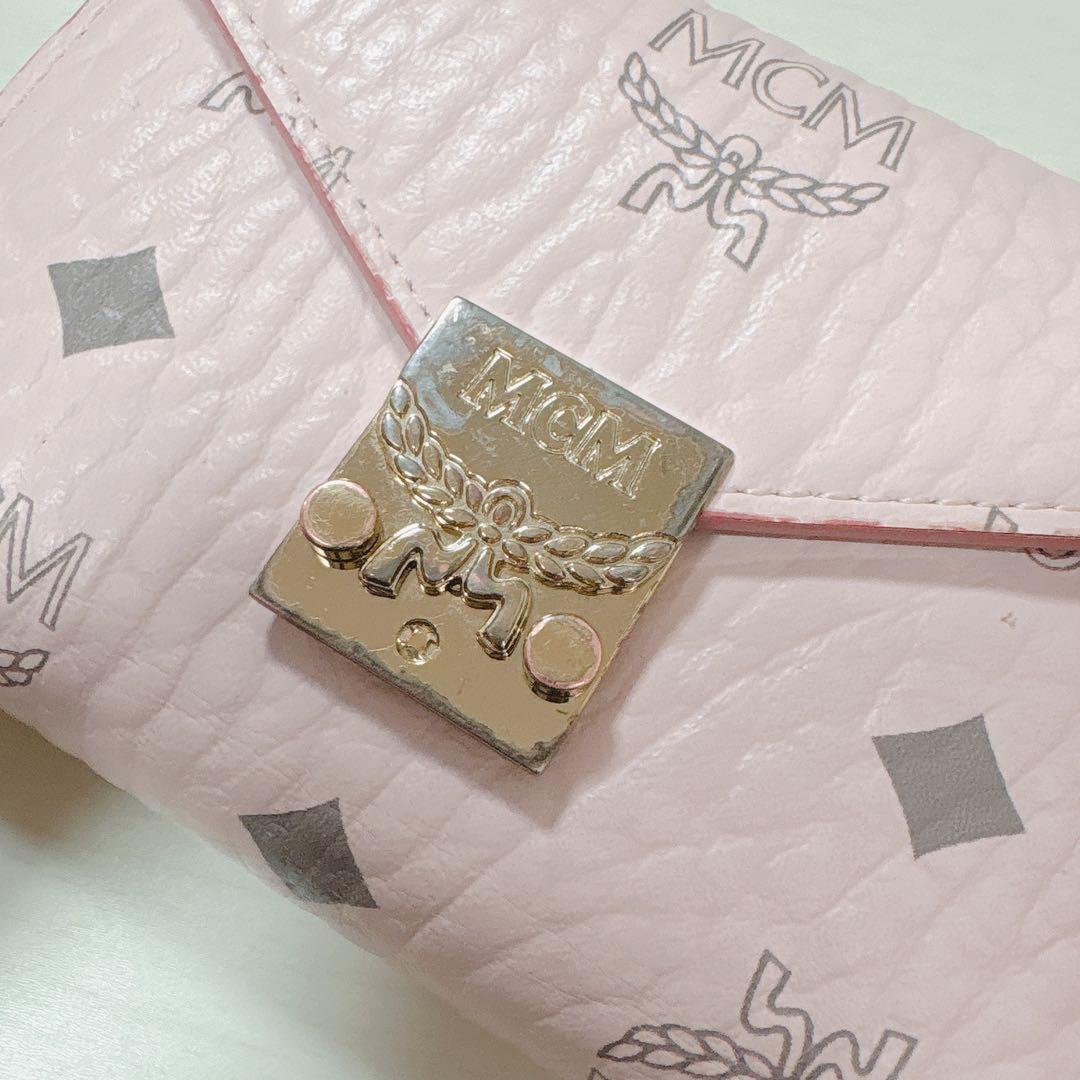 MCM ピンク 三つ折り 財布