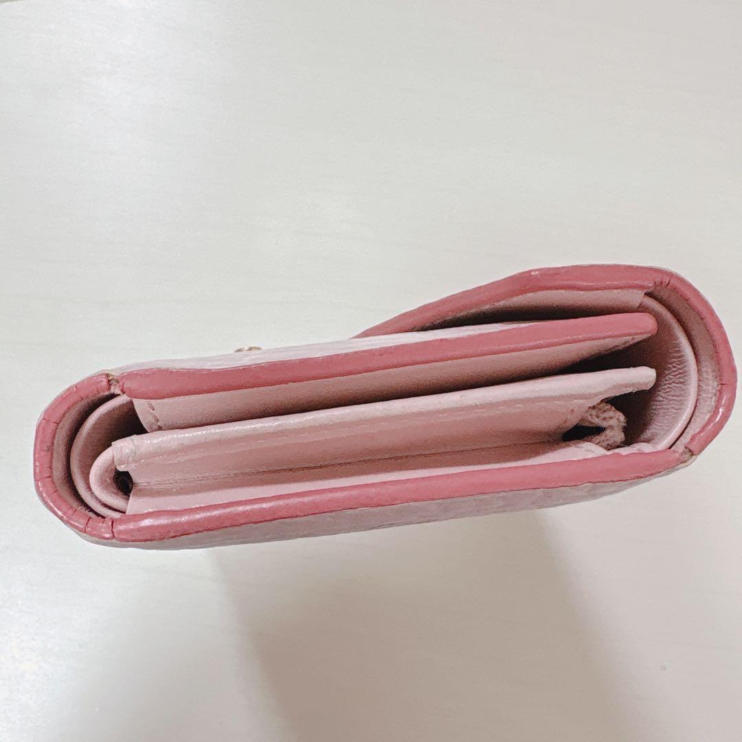 MCM ピンク 三つ折り 財布