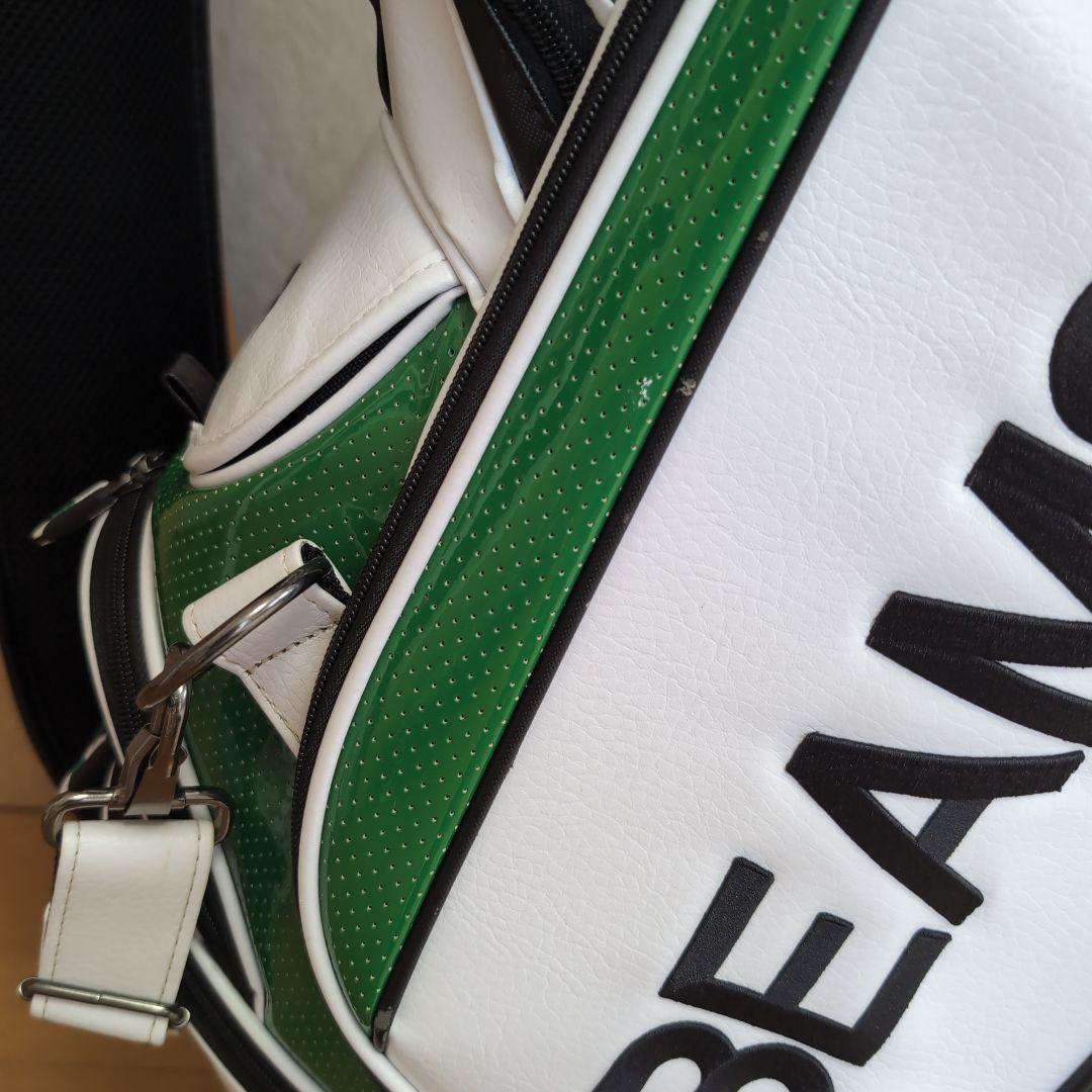 BEAMS GOLF キャディバッグ ホワイト/グリーン