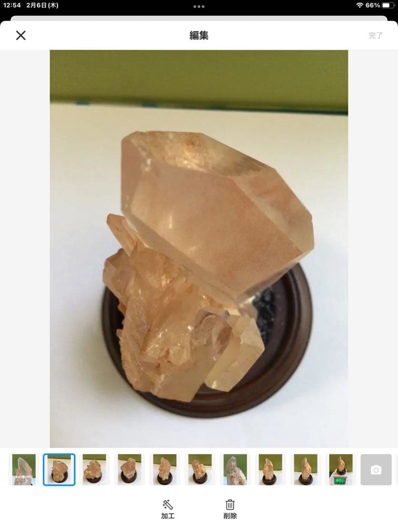 ガーデン水晶6角柱，赤水晶6角柱，インカローズ原石，3点セット