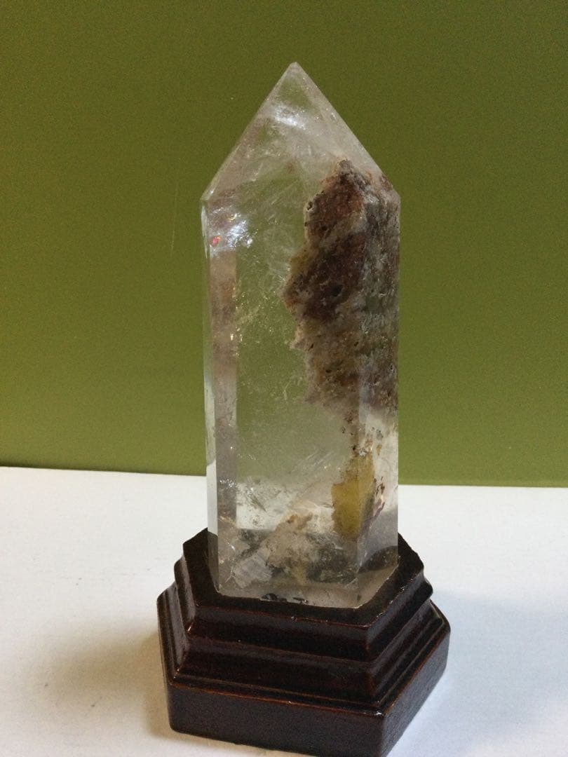 ガーデン水晶6角柱，赤水晶6角柱，インカローズ原石，3点セット