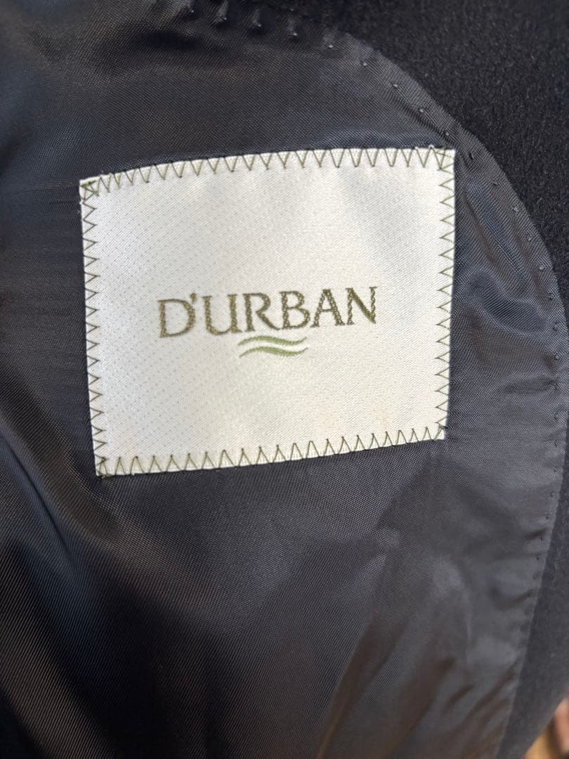 DURBAN カシミヤ100% ステンカラーコート ブラック 日本製