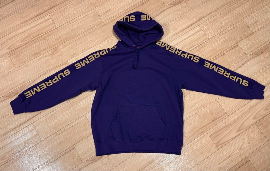 SUPREME パープル フード付きパーカー