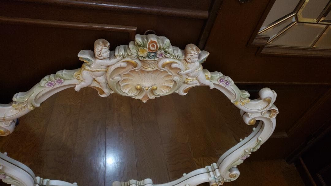 壁掛け鏡 壁掛け 壁掛けミラー 96x80cm 高級豪華鏡 アンティーク調