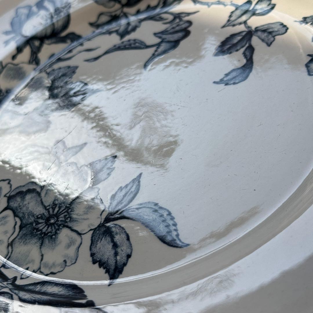 フランスアンティーク　クレイユモントロー　ローザ　 Creil 平皿