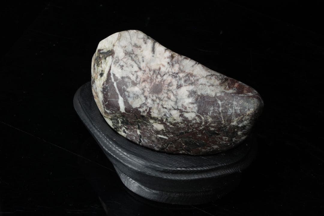 【希少・美石】菊花石 菊紋石 白菊 696g 天然石 水石 盆石 盆景 鉱物