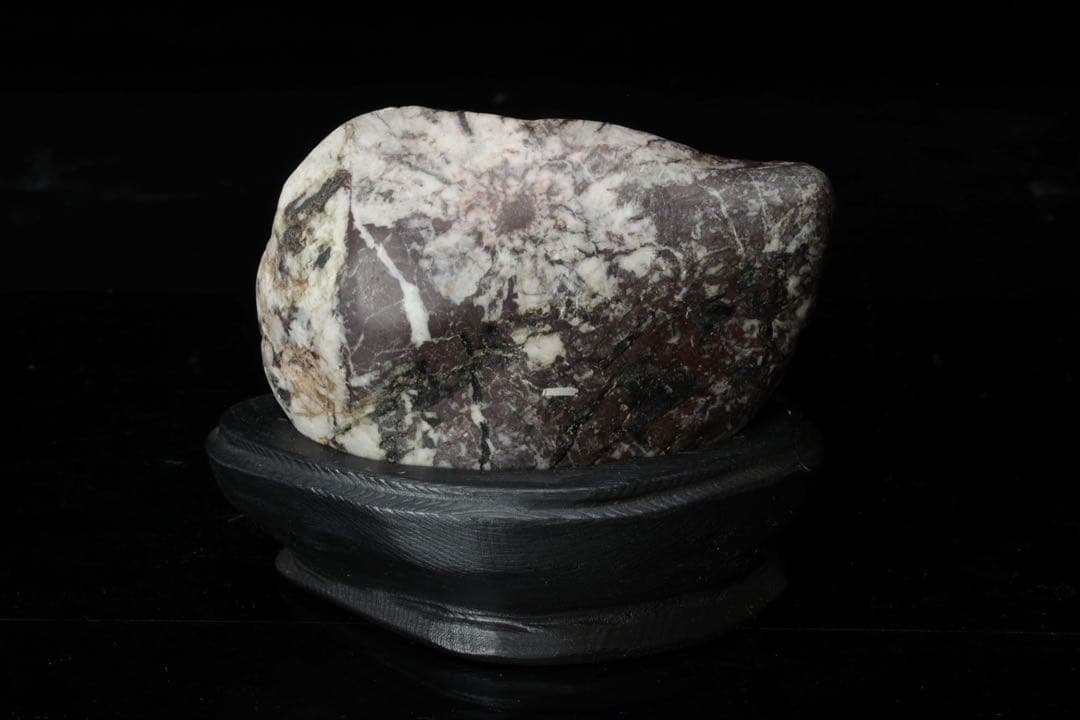 【希少・美石】菊花石 菊紋石 白菊 696g 天然石 水石 盆石 盆景 鉱物