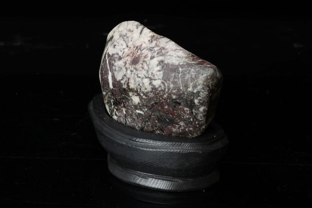 【希少・美石】菊花石 菊紋石 白菊 696g 天然石 水石 盆石 盆景 鉱物