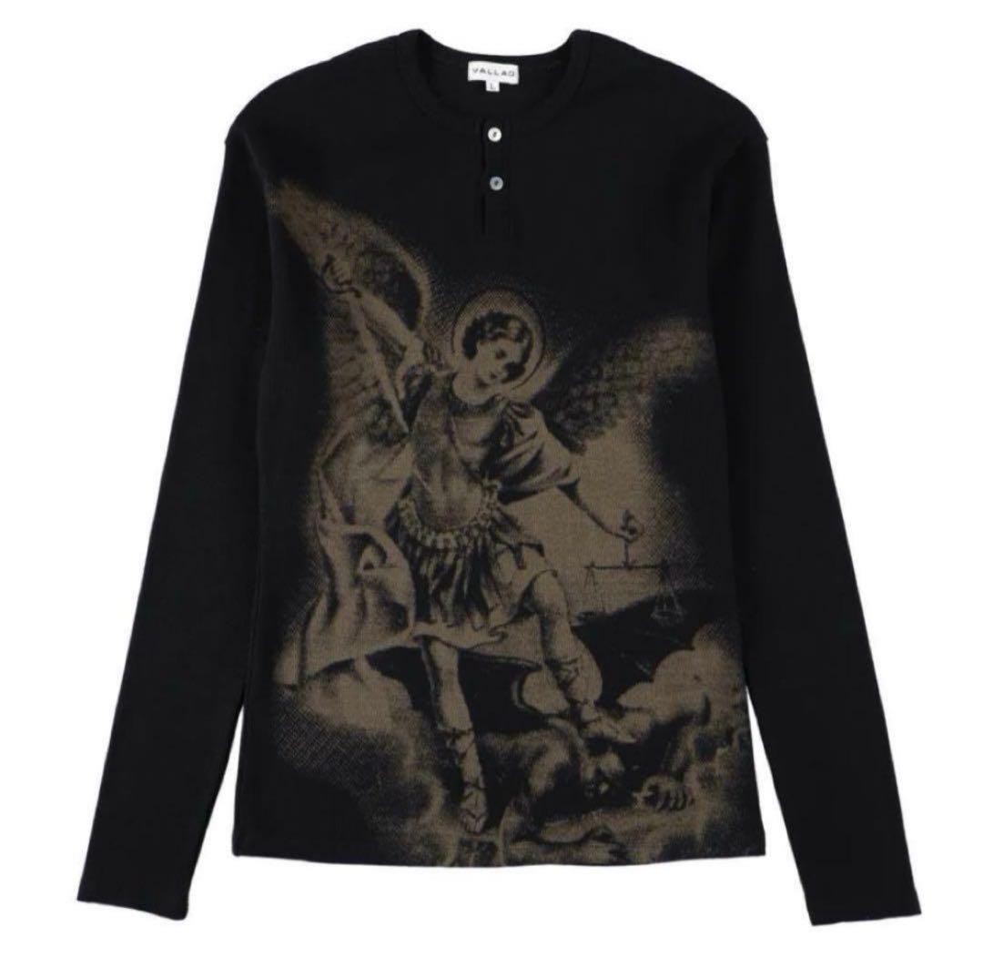 【新品】 Mサイズ VALLAD ヘンリーネック サーマル ブラック io着用