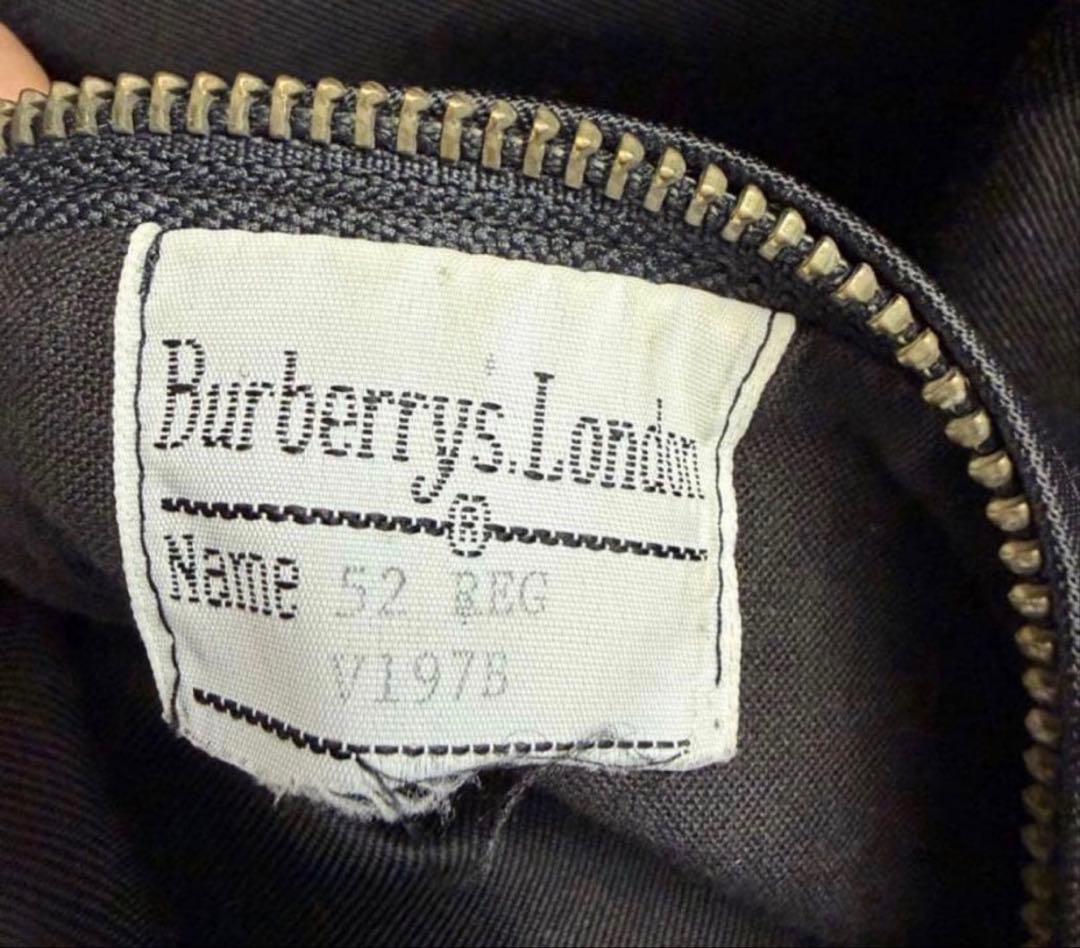 90s Burberry England製 ハーフコート　ブラック　イギリス