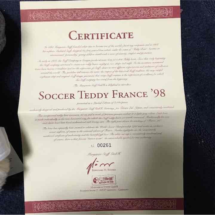 2000体限定品❗️テディーベア 1998年 ワールドカップ サッカー