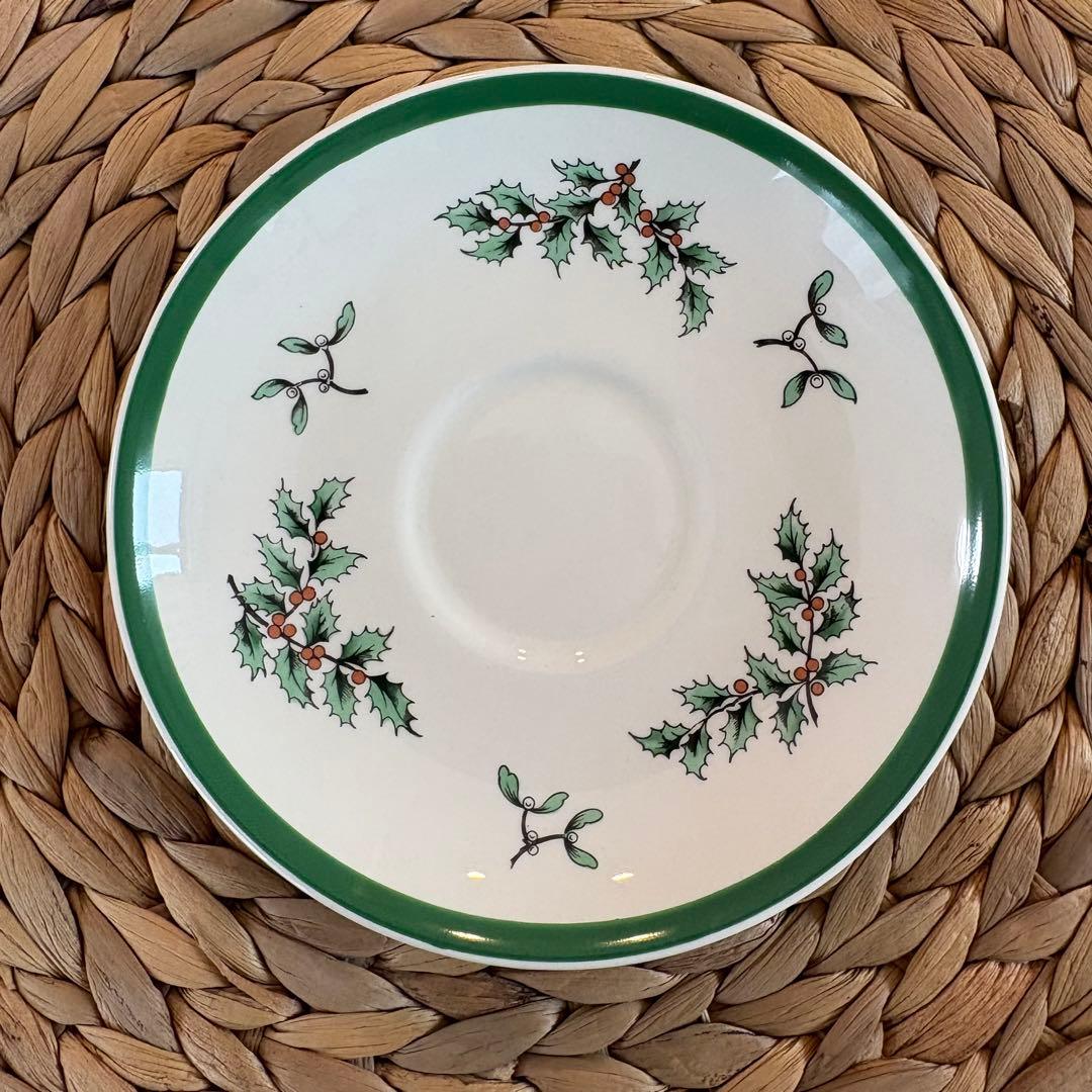 【箱付き・英国製】スポード　クリスマスツリー　プレート カップ・ソーサーセット②