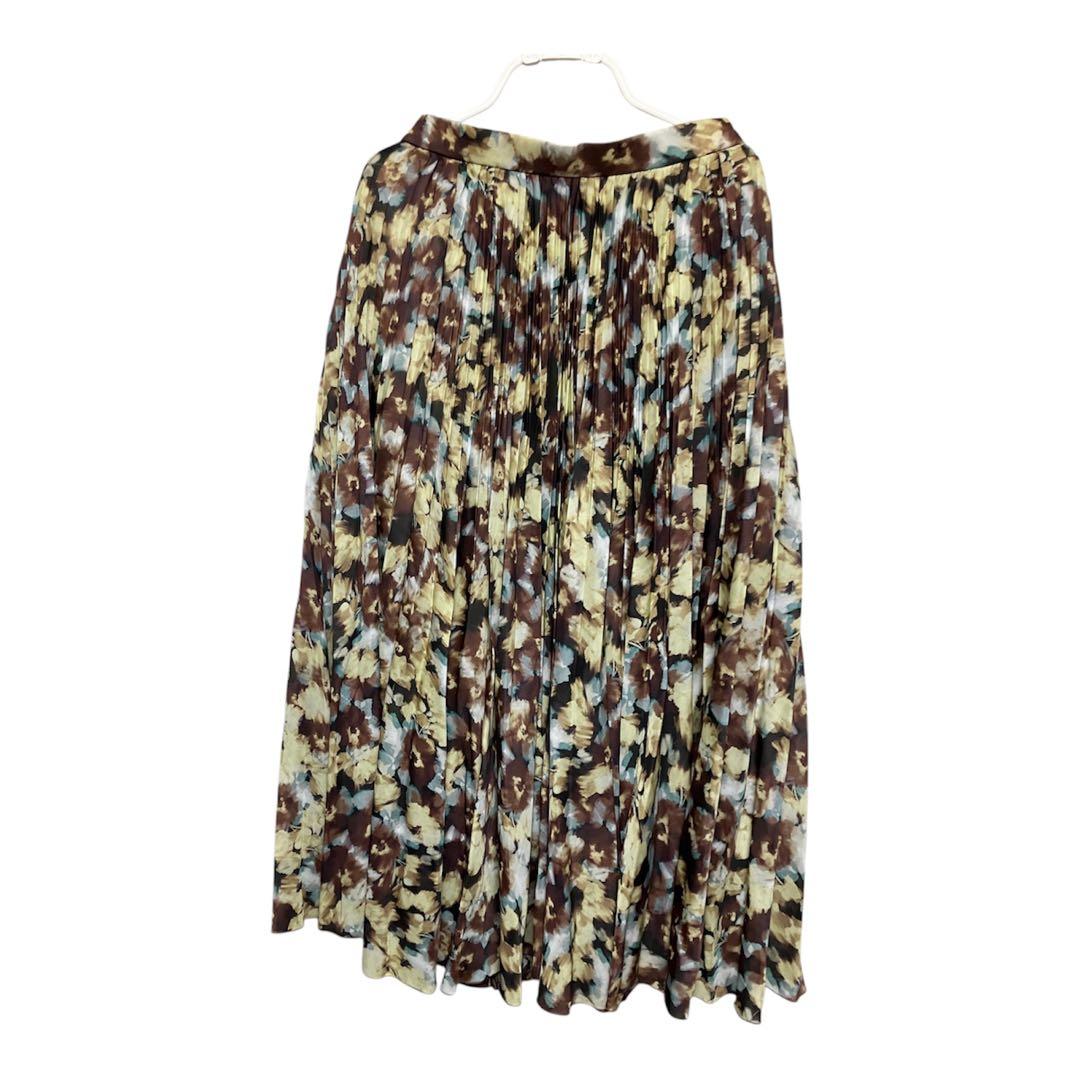 未使用品　タグ付き　EPOCA フィオーレプリント プリーツスカート