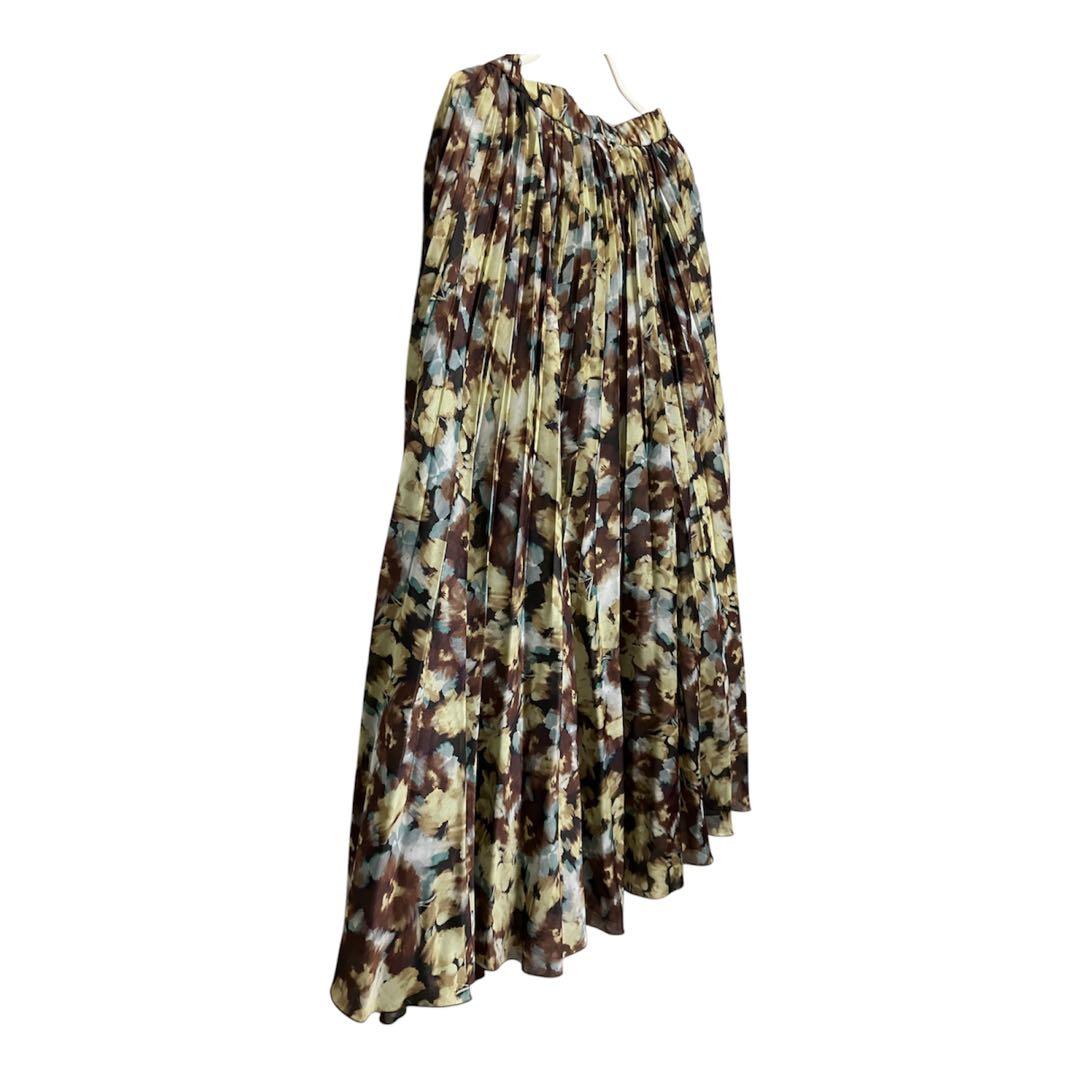 未使用品　タグ付き　EPOCA フィオーレプリント プリーツスカート