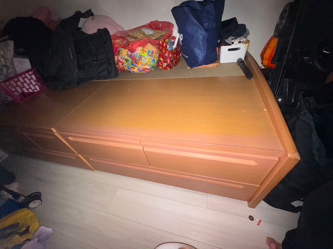 ニトリ　木製シングルベッドフレーム 引き出し付き　大容量