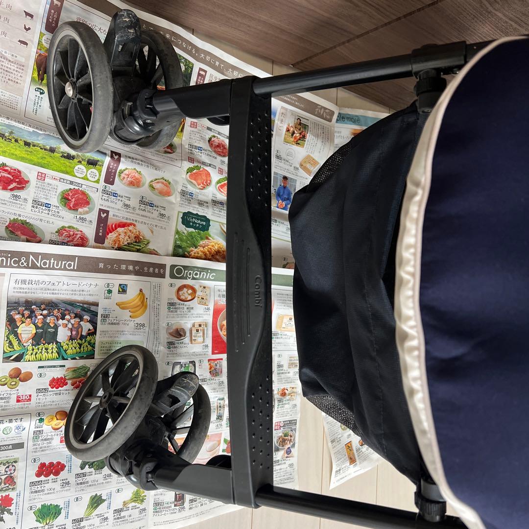 Combi ネイビー ベビーカー 折りたたみ式