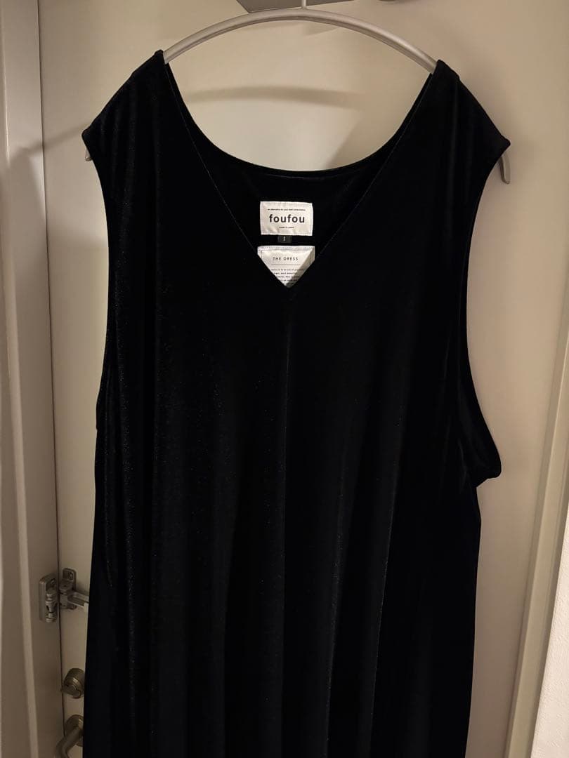 foufou THE DRESS #16 サイズ1 ノースリーブベロアワンピース