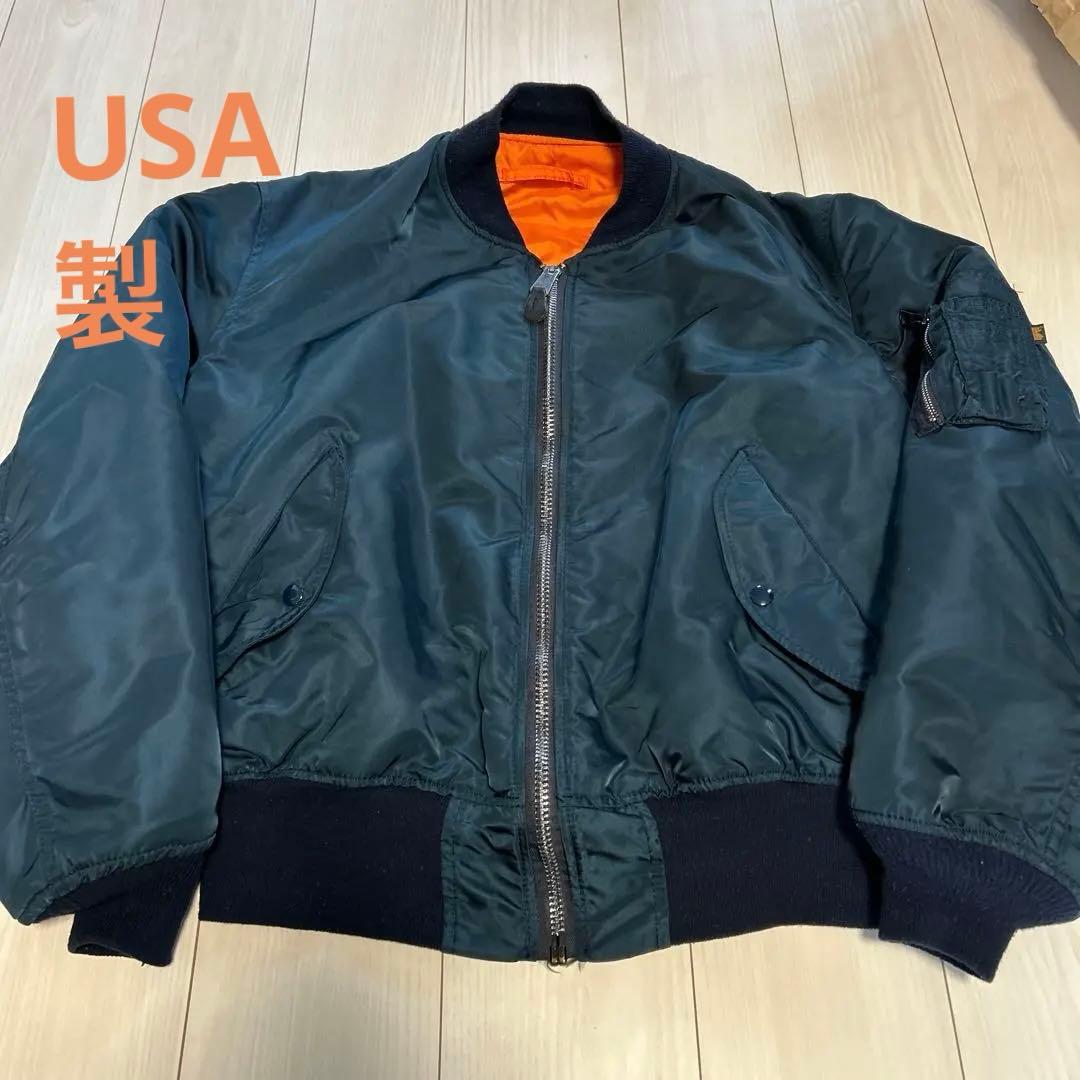 ALPHA MA-1 フライトジャケット　濃紺　XL 90s USA製